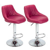 Pair of Bar Stools Height Adjustable Swivel Chair Seat Gas Lift Seat Red UK