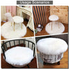 30cm Plain Fluffy Rugs Round Pad Carpet Skin Faux Fur Sheepskin Soft Carpet Mat