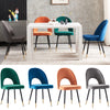 2 4 6 Dining Chairs Velvet Padded Seat Metal Legs Kitchen Dining Room
