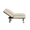 Single 1 Seater Cream Faux Leather Sofa Chair Lounge Settee Chaise Bedroom