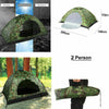 Camo 2 Man Person Camping Tent Waterproof Folding Tent Hiking 4 Season Tent UK