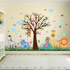 Walplus Wall Sticker Happy Animal Zoo with Grass Skirting Art Decal Decorations