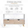 99cm TV Stand Media Unit Cabinet w/ Shelves Drawers Storage Centre White