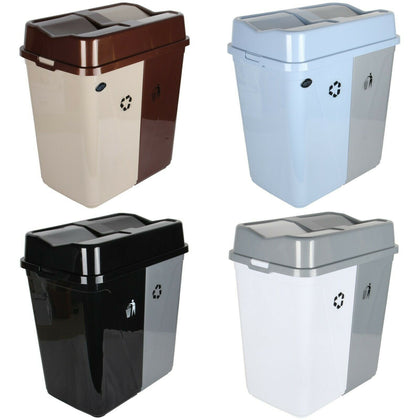 Rubbish Waste Bin Recycling Dual Compartment 100L