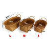 3X Seagrass Woven Storage Wicker Basket Fruit Box Tidy Organiser Resin Hamper UK