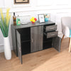 Sideboard Cabinet Cupboard Unit Storage Furniture With Drawers & Doors Grey