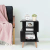 Modern Bedside Table Cabinet Bedroom Furniture Storage Nightstand Wooden Legs