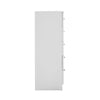 Hallway Chest of Drawers 5 White Anti-Bowing Drawer Runner Metal Handles Bedroom
