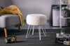 Luxury Plush Velvet Stool Metal Hairpin Leg Bedroom Seating Dressing Table Stool