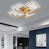 LED Ceiling Light Aluminum Square Lamp Chandelier Fixture White Black Gold Frame
