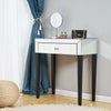 Bedroom 1/2 Drawers Mirrored Glass Dressing Table Cushioned Stool Mirror Set UK