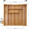 Extendable Bamboo Cutlery Tray Kitchen Drawer Organiser 7-8 Storage Compartments