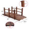 Small Wooden Garden Bridge Rustic Outdoor Arch Walkway Beam Courtyards Landscape