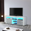 Modern TV Unit Cabinet Stand LED Light High Gloss Doors and Matt body Storage