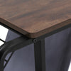 C-Shaped End Table Sofa Side Coffee Table Industrial Laptop Desk With Storage