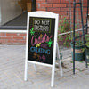 Large Vintage Wooden A Board Sign Chalkboard Restaurants Shop Message Board