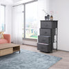 Fabric Chest of Drawers Cabinet Storage Unit Bedside Table w/ 4 Drawers
