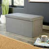 Folding Ottoman Chest Solid Sturdy Storage Space Saving Bedding Box Trunk