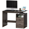 Grey Home Office Desk Storage Drawers Shelves Computer Writing Laptop Table