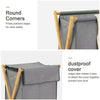 Grey Laundry Hamper Basket Bag Collapsible with Lid for Dirty Clothes Storage