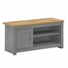 Lisbon Small TV Unit Cabinet Stand Media 1 Door 2 Shelf 99cm Grey Oak
