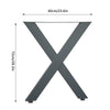 Set of 2 Heavy Duty X Shape Industrial Table Legs for Dining/Bench/O