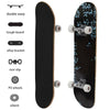 31" Skate Board Complete Double Kick Maple Beginners 100kg