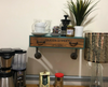 Industrial Wall Shelf Vintage Retro Unit Small Storage Drawer Rustic Metal Pipe
