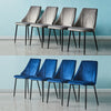 2X Grey/ blue Velvet Dining Chairs Kitchen Dining room Restaurant Chair Family