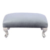 Silver/Grey Footstool Crushed Velvet Pouffe Foot Rest Stool Ottoman Bench Chair