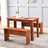 Wooden Dining Table and Chairs Set 2 Bench Kitchen Furniture Activity Desk Kid