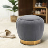 Stool Chair Pumpkin Footstool Pouffe Velvet Table Seat Sofa Large Footrest Grey