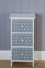 3 Drawer Geometric Wooden Bathroom Storage Unit Geo Front Grey / White - 2794
