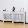 Modern Grey Radiator Cover Wall Cabinet MDF Wood Grill Shelf Vertical Bars XL