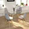 1/2/4 Dining Table Chairs Solid Wood Legs Retro Lounge Plastic Home Office Chair