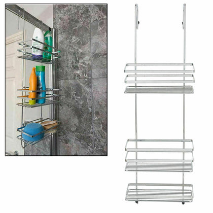 3 Tier Chrome Shower Caddy Bathroom Hanging Storage Rack Shelf Stainless Steel