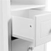 Black Bedside Cabinet with 2 Drawers & Shelf,Nightsta