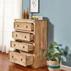 Corona Chest of Drawers Rustic 4 Drawer Mexican Solid Pine Waxed Bedroom Storage