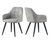 Set of 2 Faux Matte Suede Leather Dining Chairs Accent home & restaurants Adrian