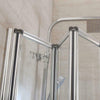 4 Fold Folding Bath Shower Screen 1400mm High Bathroom Glass Door Panel