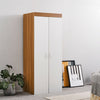 170cm Wooden 2 Door Double Wardrobe w/ Hanging Rail Storage Bedroom Furniture