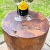 Teak Root Block Table Round Stool Hand Carved Wood Side End Lamp Furniture Stand