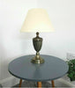 Kingswood Barley Round Traditional Bedside Table Lamp Shade Antique Brass Lamps