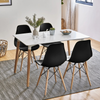 Dining Table and Chairs 4 6 Set Wooden legs Retro dining Room Chair Grey Kitchen