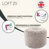 Round Bean Bag Foot Rest Stool Pouffe Living Room Beanbag Ottoman Footstools