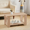 Modern Coffee Tea Table Writing Desk with Lower Shelf Storage Unit Home Office