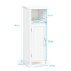 Wooden Bathroom Cabinet Freestanding Cupboard Storage W/ Door & Adjustable Shelf