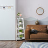 5 Tier White Corner Ladder Shelf Home Display Bookcase Corner Shelf UK Stock