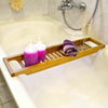 Bamboo Bath Tub Caddy Rack Wooden Bathroom Shelf Storage Caddy Organiser Tray