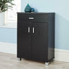 Shoe Cabinet Storage Hallway Furniture Cupboard Black Oak Footwear Organiser
